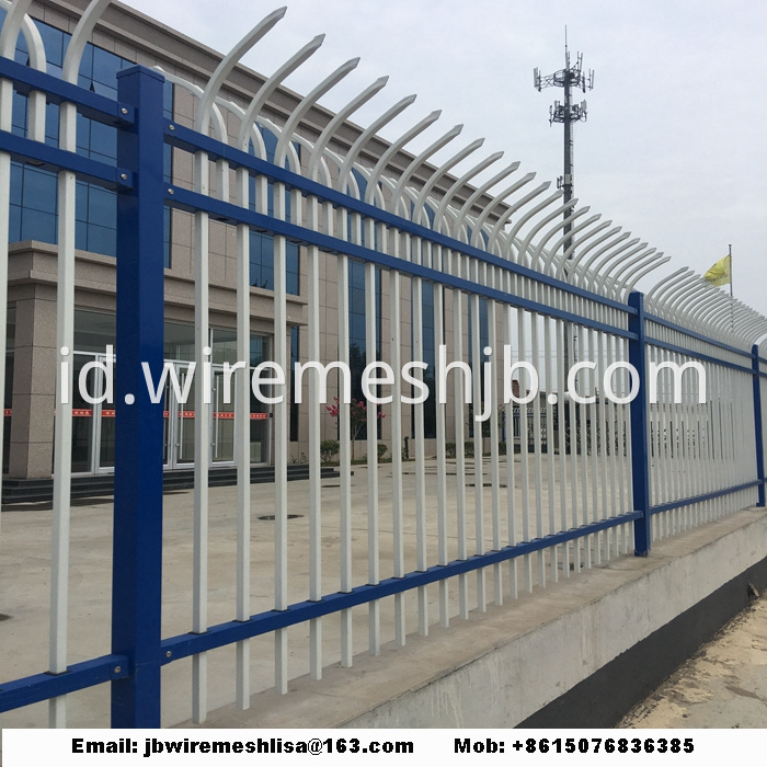 Powder Coated Security Zinc Steel Fence